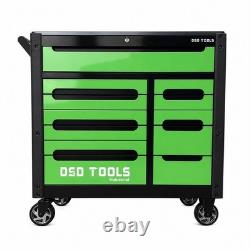 DSD Tools 12 Drawer Roller Tool Chest Cabinet Box Set with Tools Green/Black