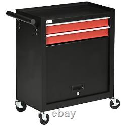 DURHAND 2 Drawers Machinist Tool Chest with Ball Bearing Runners and Cabinet