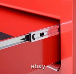 DURHAND Roller Tool Cabinet Stoarge Box 5 Drawers Garage Workshop Chest Red