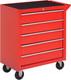 Durhand Roller Tool Cabinet Storage Chest Box Garage Workshop 5 Drawers Red