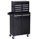 Durhand Tool Chest 2 In 1 Metal Tool Cabinet Storage Box With 5 Drawers Pegboard