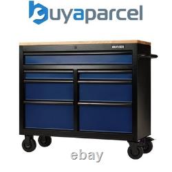 Draper 08222 BUNKER 7 Drawer Workbench Roller Tool Cabinet, 41, Blue