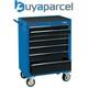 Draper 15040 Roller Tool Cabinet, 7 Drawer, 26, Blue