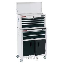 Draper 19576 Combined Roller Cabinet and Tool Chest, 6 Drawer, 24, White