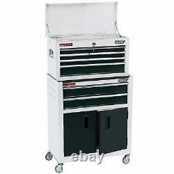 Draper 24 Combined Roller Cabinet and Tool Chest (6 Drawer) in White