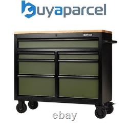 Draper 27209 BUNKER 7 Drawer Workbench Roller Tool Cabinet, 41, Green