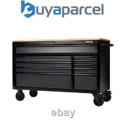 Draper 27220 BUNKER10 Drawer Workbench Roller Tool Cabinet, 56, Grey