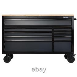 Draper 27220 BUNKER10 Drawer Workbench Roller Tool Cabinet, 56, Grey