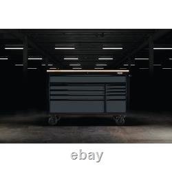 Draper 27220 BUNKER10 Drawer Workbench Roller Tool Cabinet, 56, Grey