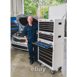 Draper 35744 Roller Tool Cabinet, 7 Drawer, 26, White