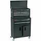 Draper 6 Drawer Combined Roller Cabinet And Tool Chest Black