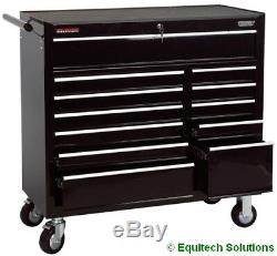 Draper 80247 12 Drawer Black Roll Cab Roller Cabinet Chest Toolbox Extra Wide