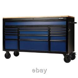 Draper BUNKER 15 Drawer Workbench Roller Tool Cabinet, 61 Blue 10747. B100-61B