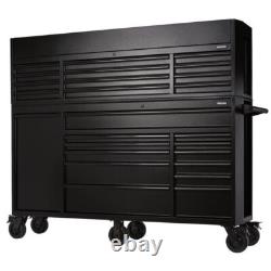 Draper BUNKER 25 Drawer Combined Roller Cabinet and Tool Chest, 72, Black