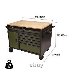Draper BUNKER Multi-Functional Workbench Roller Tool Cabinet 14 Drawer 08269