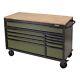 Draper Bunker Workbench Roller Tool Cabinet, 10 Drawer, 56, Green 08236