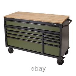 Draper Bunker 10 Drawer Workbench Roller Tool Cabinet 56 Green 08236