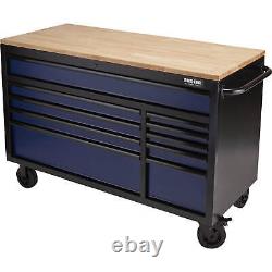 Draper Bunker 10 Drawer Workbench Tool Roller Cabinet Black / Blue