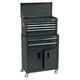 Draper Combined Roller Cabinet And Tool Chest, 6 Drawer, 24, Black