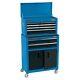 Draper Combined Roller Cabinet And Tool Chest, 6 Drawer, 24, Blue 19563