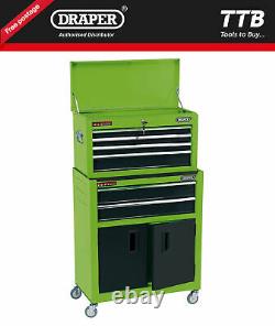 Draper Combined Roller Cabinet and Tool Chest, 6 Drawer, 24, Green 19566