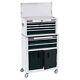 Draper Combined Roller Cabinet And Tool Chest, 6 Drawer, 24, White 19576
