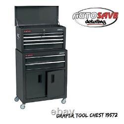 Draper Combined Roller Cabinet and Tool Chest 6 Drawer in Black 19572