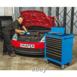 Draper Roller Tool Cabinet With 9 Drawer Powder Coated Finish 26 Storage Blue