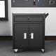 Drawer Lockable Steel Tool Storage Cabinet Box With Wheels Handle 2 Keys Black Uk