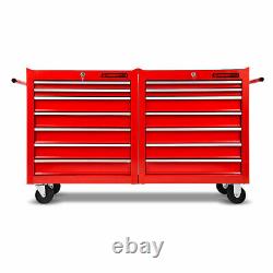 EBERTH Tool cabinet cart wheel trolley tools tray ball bearing slides 14 drawer