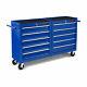 Eberth Tool Cabinet Cart Wheel Trolley Tray Ball Bearing Slides 10 Drawer Blue