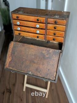 Engineers 8 Drawer Toolbox Cabinet With Tools Vintage 1960s