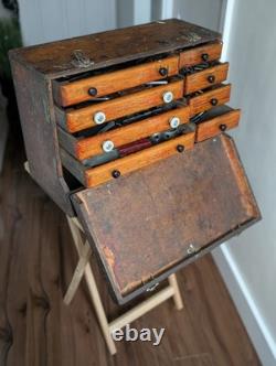 Engineers 8 Drawer Toolbox Cabinet With Tools Vintage 1960s