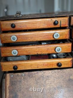 Engineers 8 Drawer Toolbox Cabinet With Tools Vintage 1960s
