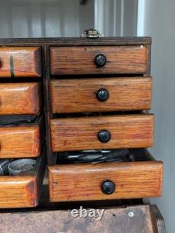 Engineers 8 Drawer Toolbox Cabinet With Tools Vintage 1960s