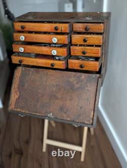 Engineers 8 Drawer Toolbox Cabinet With Tools Vintage 1960s