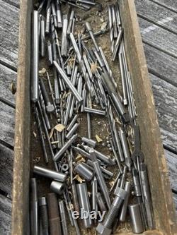 Engineers Oak Tool Cabinet 4 Drawers Incl Vintage Tools, Box Of Tricks, Papers