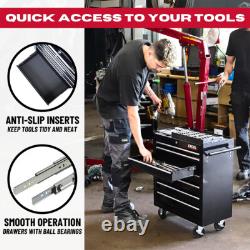 Excel 25 7 Drawer Tool Chest Storage Cabinet with Wheels Black