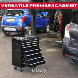 Excel 25 7 Drawer Tool Chest Storage Cabinet with Wheels Black