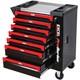 Excel 30 7 Drawers Tool Chest Storage Roller Cabinet Black And Red