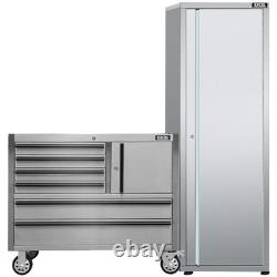 Excel 41inch 6 Drawer Stainless Steel Roller Tool Chest Cabinet & Tall Cabinet