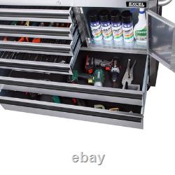 Excel 41inch 6 Drawer Stainless Steel Roller Tool Chest Cabinet & Tall Cabinet