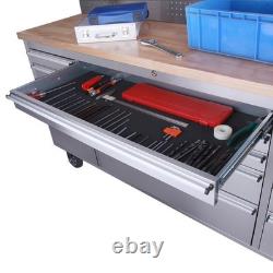 Excel 72Tool Chest Cabinet Workbench 15 Drawer, 3 Upper Cabinet, 1 Tall Cabinet