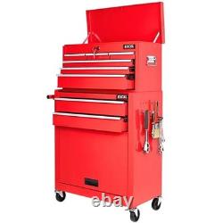 Excel Roller Tool Chest Cabinet 8 Drawers Storage Toolbox Cabinet Mechanics Red