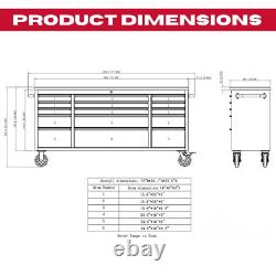 Excel Stainless Steel 15 Drawer Roller Tool Cabinet Workbench Tool Chest Box