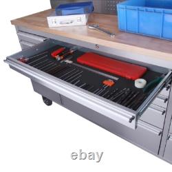 Excel Tool Box Chest Cabinet Steel Work Bench 72 15 Drawer with Upper Cabinets