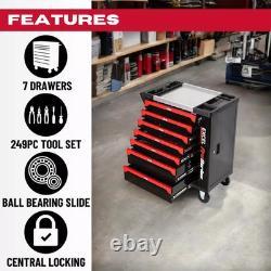 Excel Tool Box With Tools 7 Drawers Roller Cabinet With 249 Piece Tool Kit, 31635