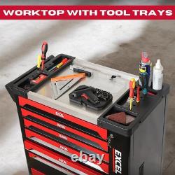 Excel Tool Box With Tools 7 Drawers Roller Cabinet With 249 Piece Tool Kit, 31635