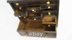 FINE GEORGIAN ANTIQUE WATCHMAKERS CABINET CASE 1800 box tool chest of drawers