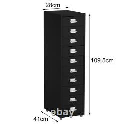 Filing Cabinet Steel Office Chest Storage Drawer Unit Cupboard Metal Tall Stand